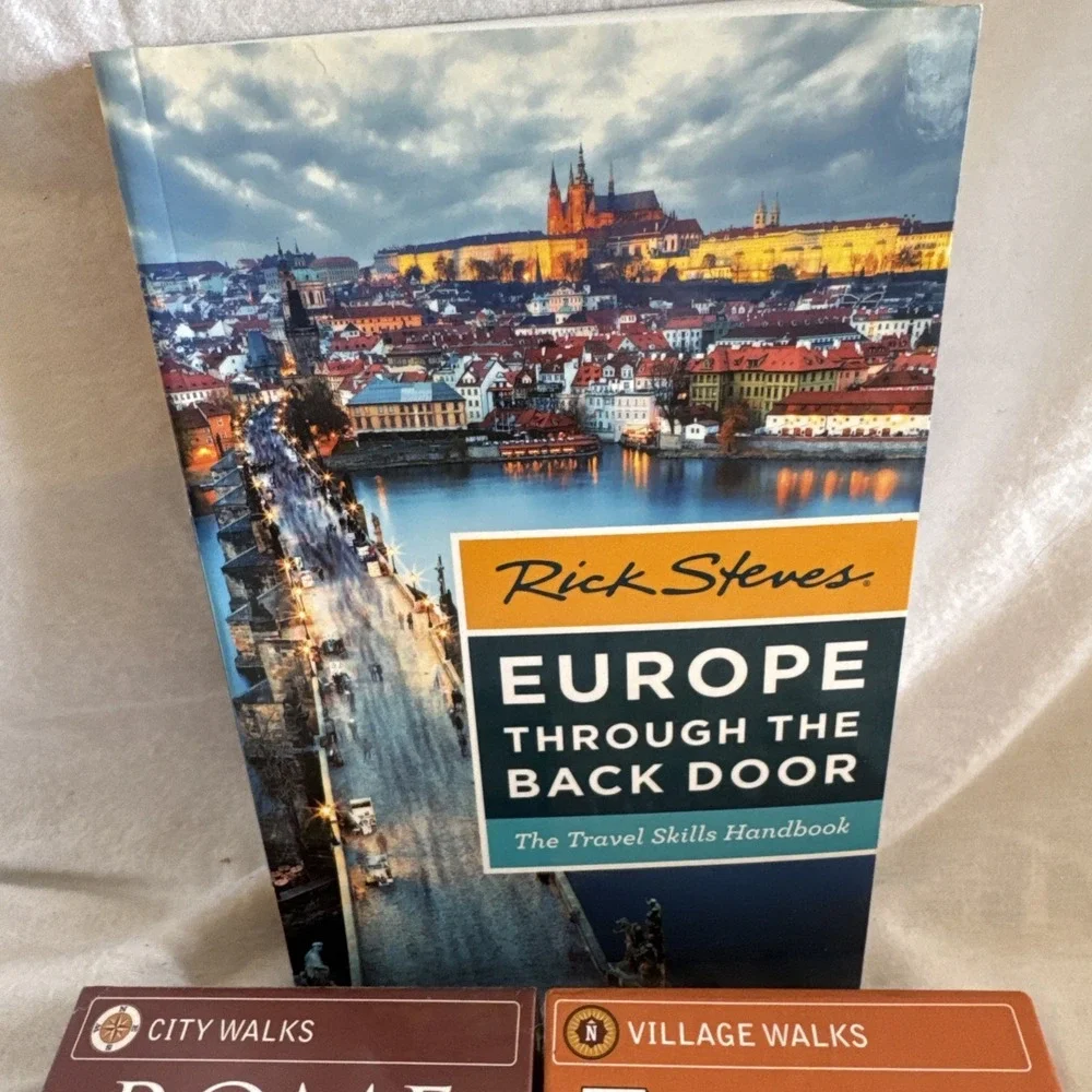 TRAVEL Europe Rick Steves Book & 2 City Walks Cards Rome (New) & Tuscany On Foot